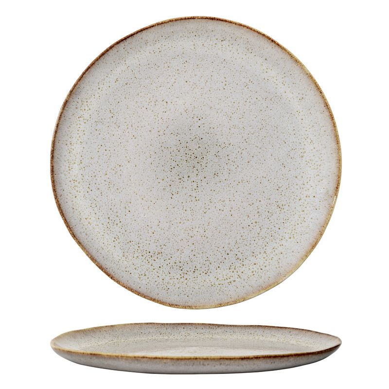 Bloomingville Sandrine Tallrik, Natur, Stengods - 4-pack
