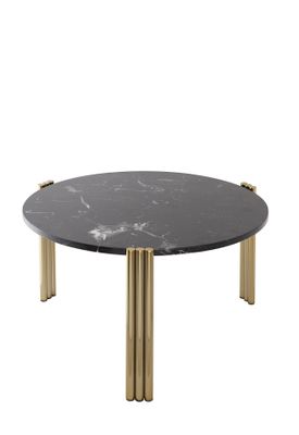 AYTM Tribus Soffbord Guld, Svart Ø60 cm