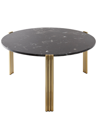 AYTM Tribus Soffbord Guld, Svart Ø80 cm