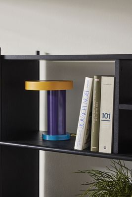 Hübsch Magic Bordslampa Lila/Gul, LED Orange