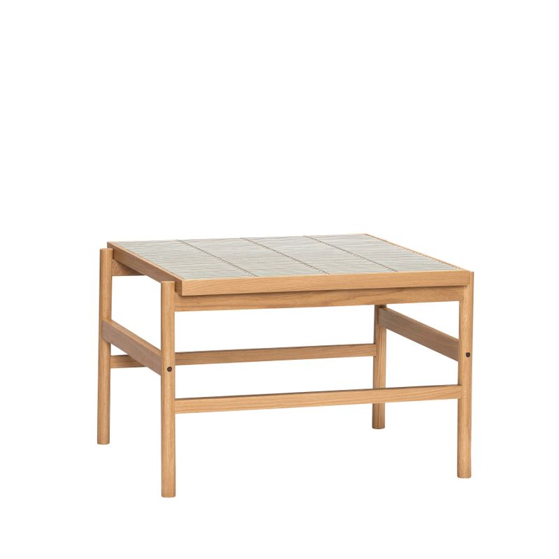 Hübsch Tile soffbord mint/natur 61 x 66 x H44 cm