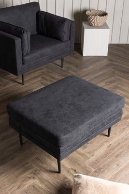 Venture Home Boom Ottoman - Svart Sittpuff