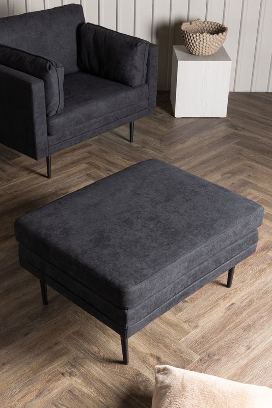 Venture Home Boom Ottoman - Svart Sittpuff