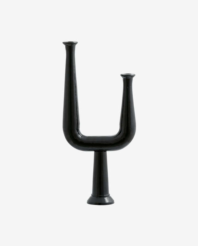 Nordal ULOPU ljusstake, 2-armad, aluminium - svart