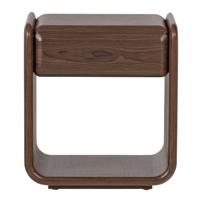 WOOOD ELURA Byrå/Nattduksbord 1 Låda Träfaner Brun