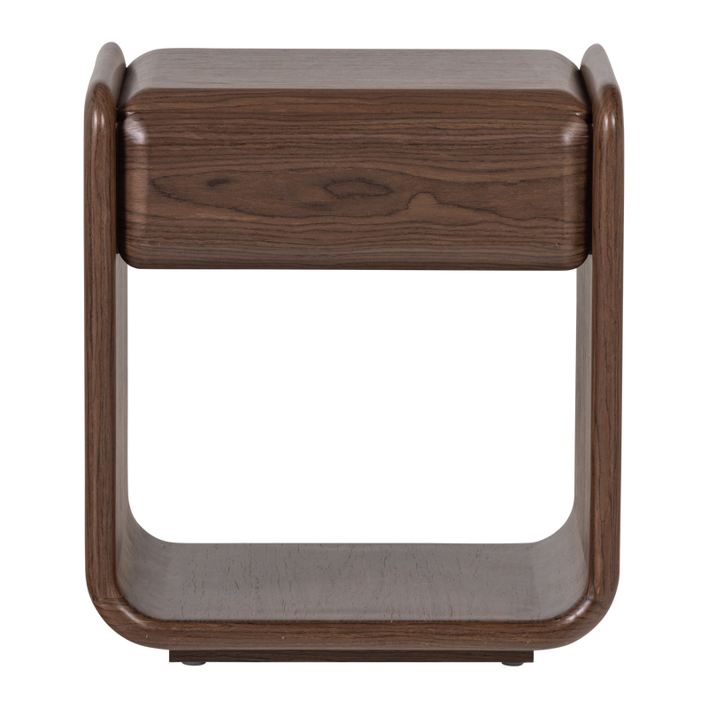 WOOOD ELURA Byrå/Nattduksbord 1 Låda Träfaner Brun