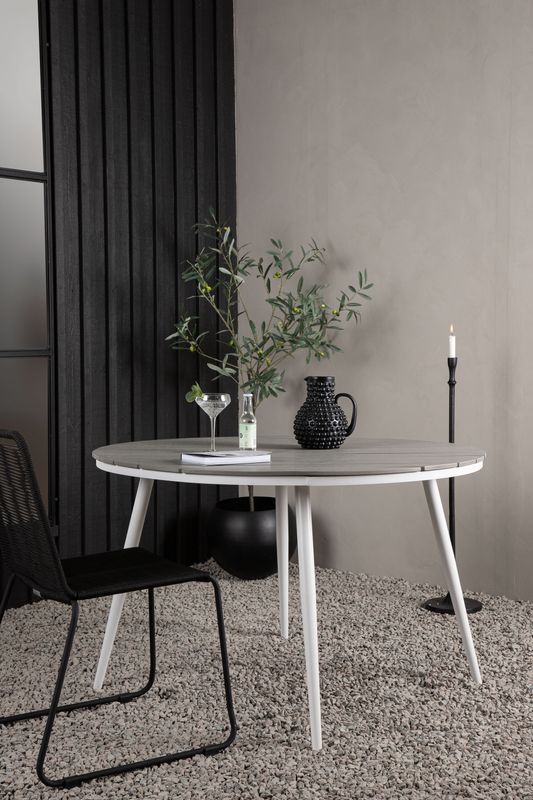 Venture Home Break Bord - Runt Matbord i Aintwood och Aluminium