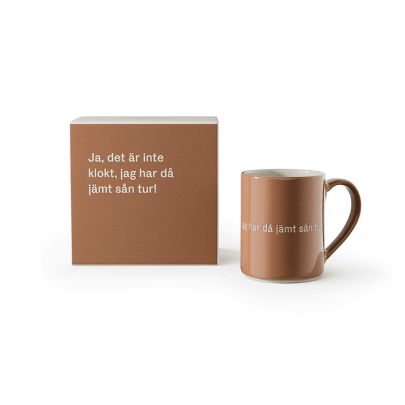 Design House Stockholm Astrid Lindgren Brun Mugg "Ja det är inte klokt, jag har då.." Nr. 27