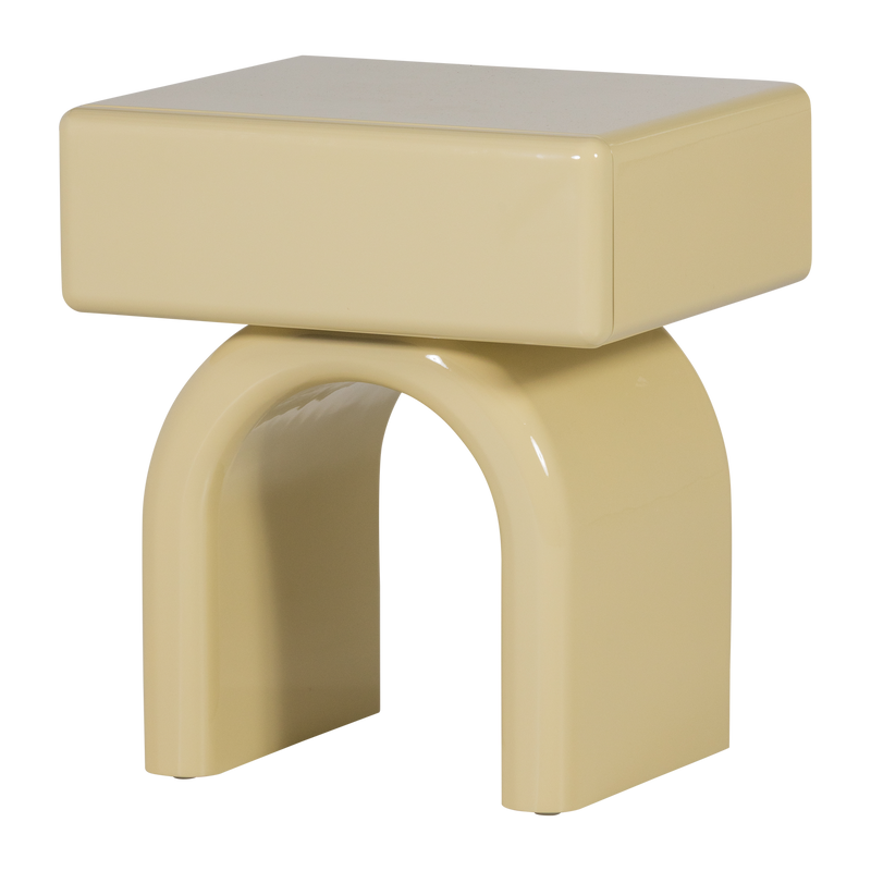 WOOOD Zorel Sängbord i Högglans Mjukrosa