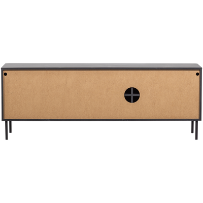 WOOOD Gunnar TV-bänk 154 cm i mattsvart furu