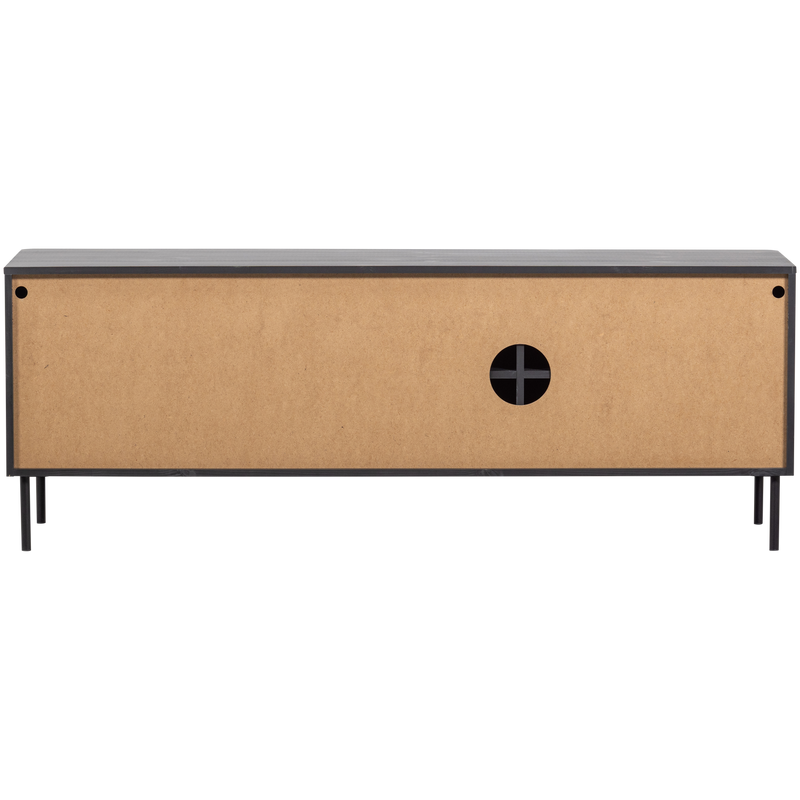 WOOOD Gunnar TV-bänk 154 cm i mattsvart furu