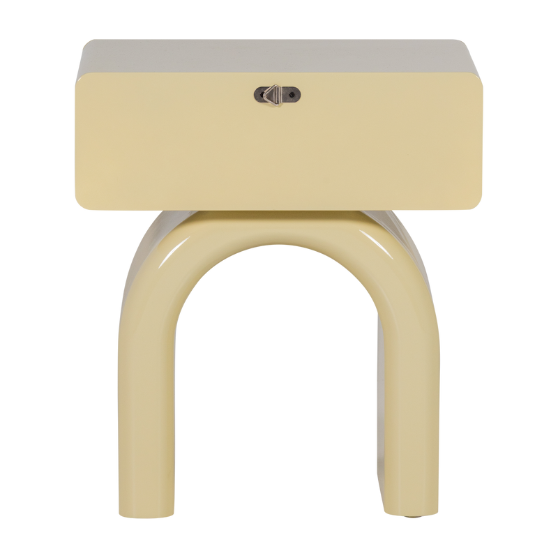 WOOOD Zorel Sängbord i Högglans Mjukrosa