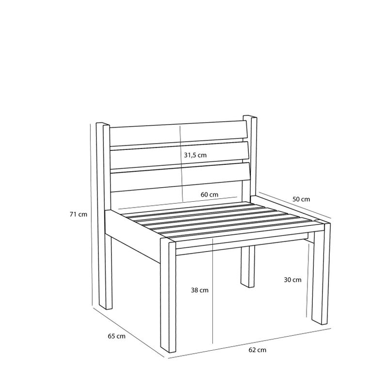 Hübsch Haus Loungestol Brun/Blå