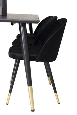 Venture Home Matgrupp Dipp med Velvet Stolar