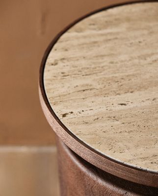 Nordal KWANDO Sidobord med Travertinskiva - Natur