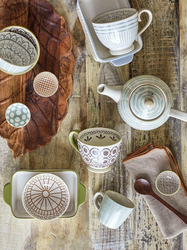 Creative Collection Maple Skål, Grön, Stengods - 12-pack