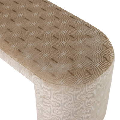 WOOOD Jacob Klädd Bänk med Randigt Mönster i Natur