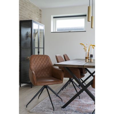 House Nordic Harbo Svängbar Matstol Brun
