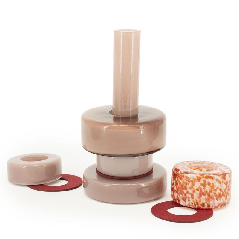 By Boo Golas - burgundy Röd Glasvas