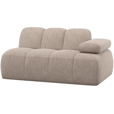 WOOOD Mojo 1,5-sits Modulsoffa Höger Armstöd Mörk Ullig