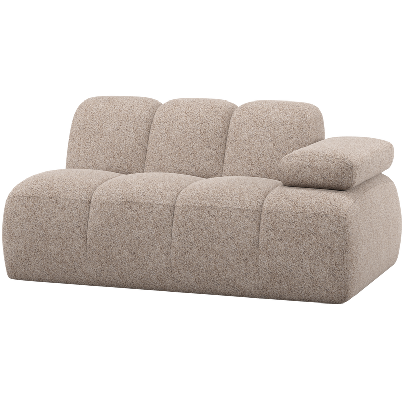 WOOOD Mojo 1,5-sits Modulsoffa Höger Armstöd Mörk Ullig