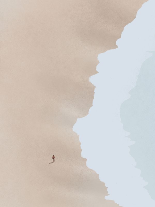 Venture Home Beach Poster Beige