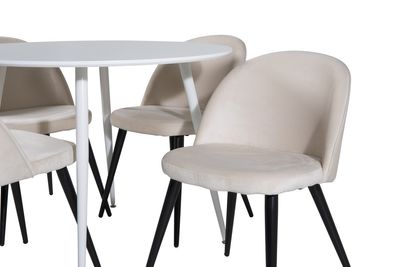 Venture Home Matgrupp Plaza med stolarna Velvet