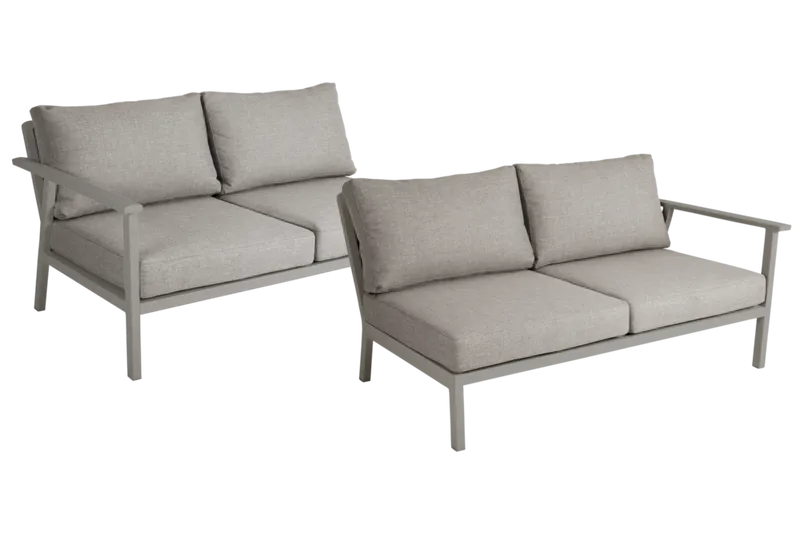 Brafab Samvaro 2-sits Soffa Khaki höger+vänster avslut