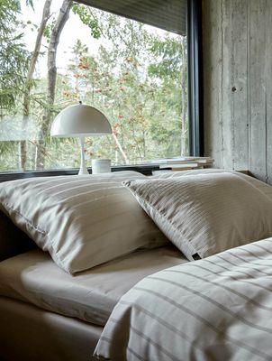 Høie Milano påslakanset ljus beige 150x210 cm 2 delar