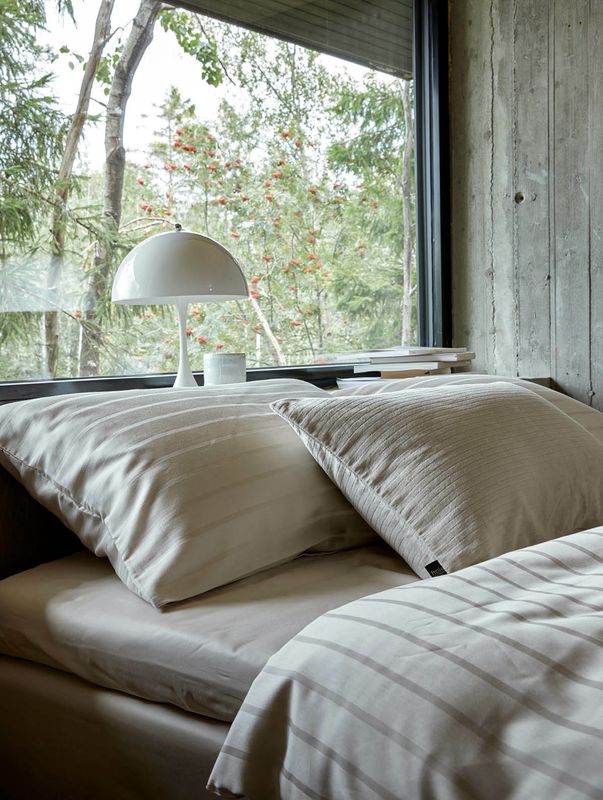 Høie Milano påslakanset ljus beige 150x210 cm 2 delar