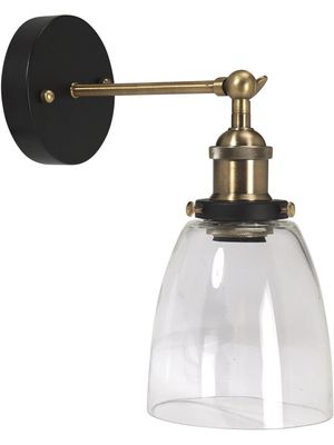 PR Home Kappa vägglampa Svart/mäss Klar 14 cm