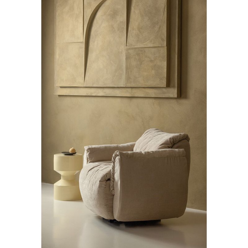 WOOOD HIDDE Sidobord Metall Gul