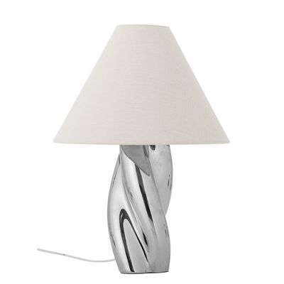 Bloomingville Silva Bordslampa, Silver, Stengods, Ø35xH49 cm
