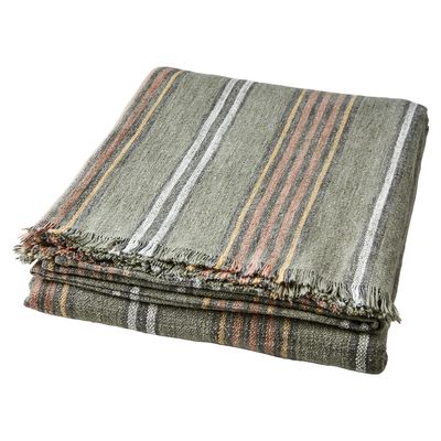 Affari of Sweden HILDA Filt/duk STOR, Grön/rostbrun/vit/gul