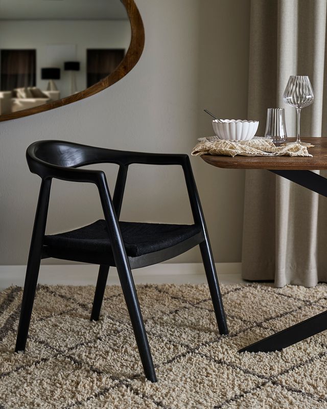 Affari of Sweden PORTLAND Karmstol, Svart 60x43x78 cm