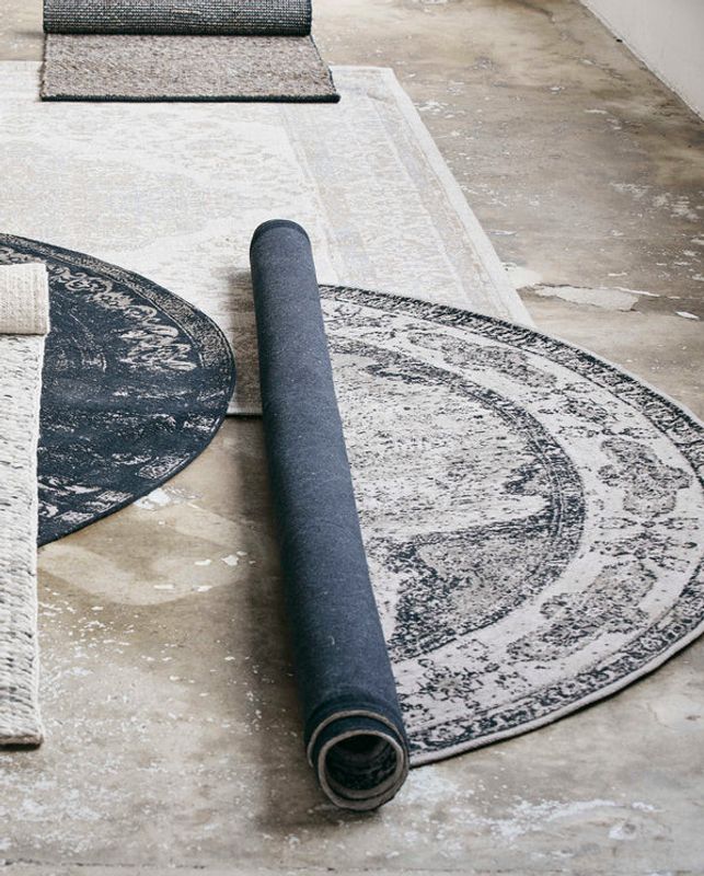 Nordal VENUS Handvävd Matta, D240 - Dammgrå