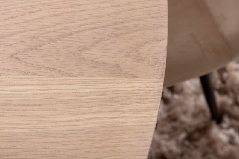 Venture Home Bianca & Polar Runt Matbord ⌀110 Vitputsad + 4 st Matstolar Beige