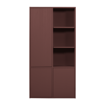 WOOOD MEREL Förvaringsskåp i Vinröd Furu