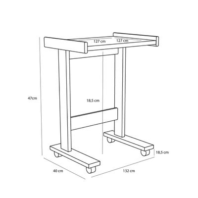 Hübsch Less Sidobord Natur 48x35xh65cm