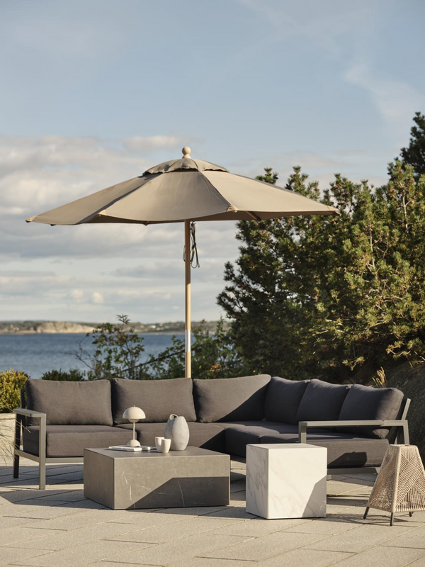 Brafab Zten soffbord 80x80 i grå marmor look