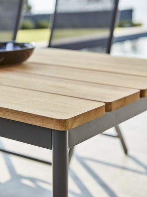 Brafab Nox Matbord 90x240 cm Antracit/Teak