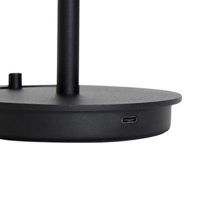 Hübsch Salon Bärbar bordslampa Svart