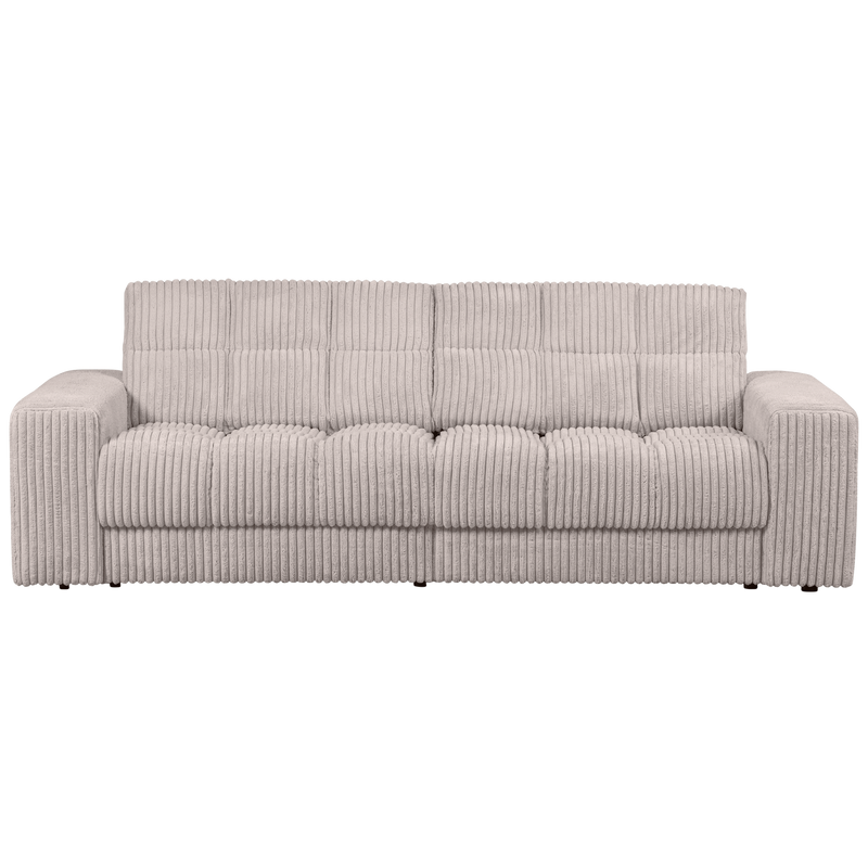 WOOOD Second Date 2-Sits Soffa i Ribbad Tyg, Natural