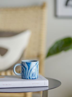 Bloomingville Ninka Mugg, Blå, Stengods - 6-pack