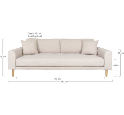 House Nordic Lido 3-sits soffa Sand
