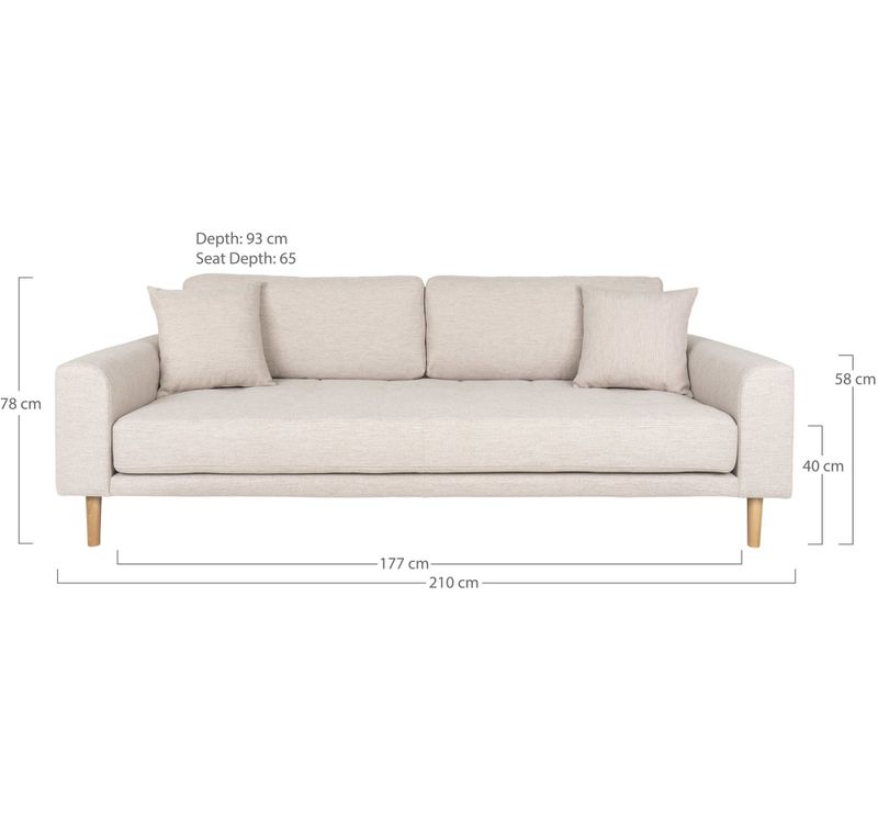 House Nordic Lido 3-sits soffa Sand