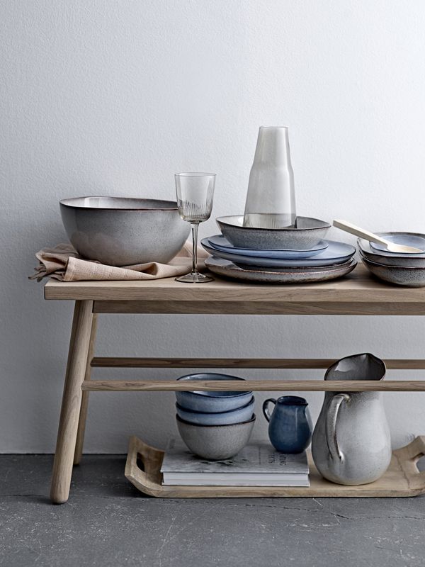 Bloomingville Sandrine Breakfast Set, Blå, Stengods