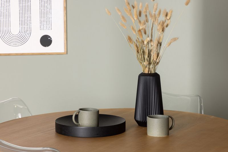 Venture Home Yakidon & Edvin Runt Matbord ⌀120 Brun + 4 st Matstolar Natur