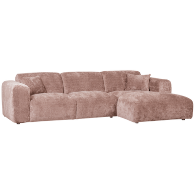WOOOD Cloud Chaiselongue Soffa Höger Chenille Mullvad/Pink