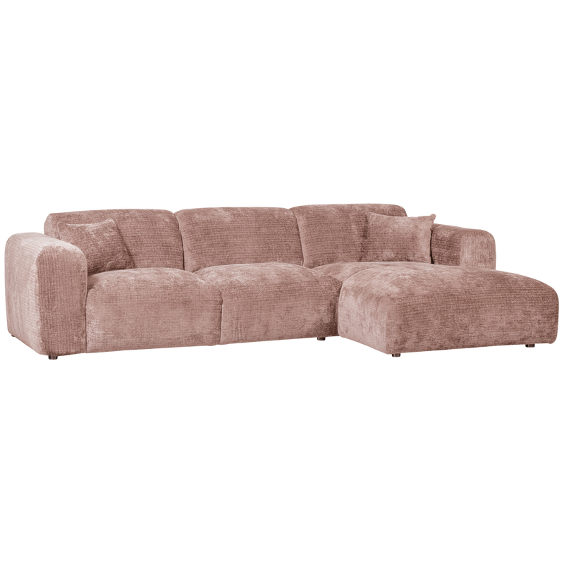 WOOOD Cloud Chaiselongue Soffa Höger Chenille Mullvad/Pink